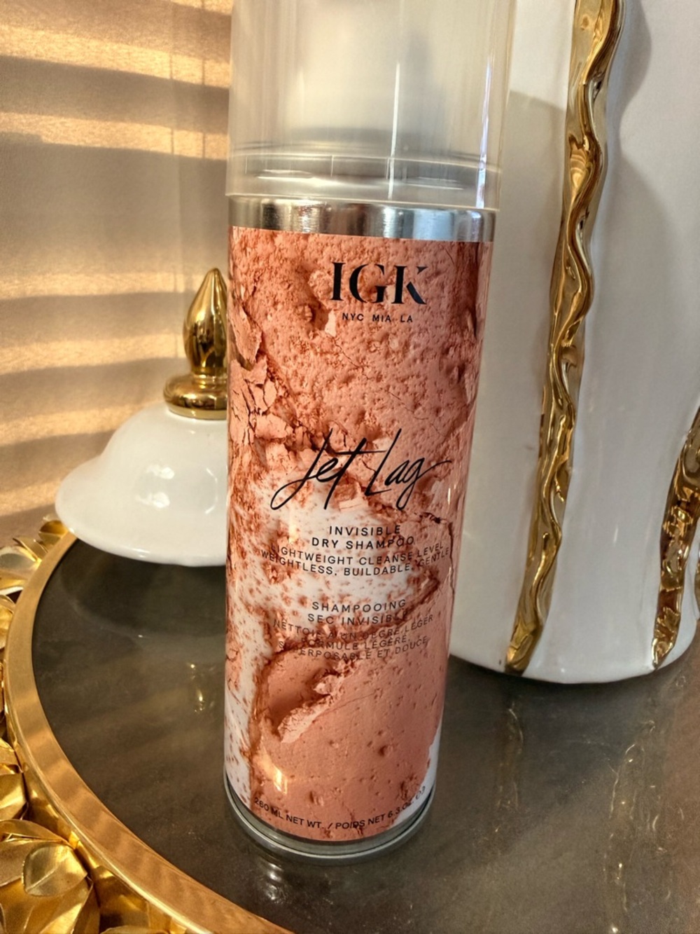 IGK Jet Lag Invisible Dry Shampoo - Rose Gold
